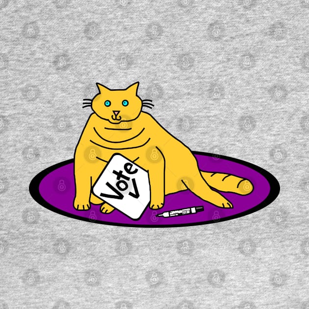 Chonk Cat says Vote by ellenhenryart